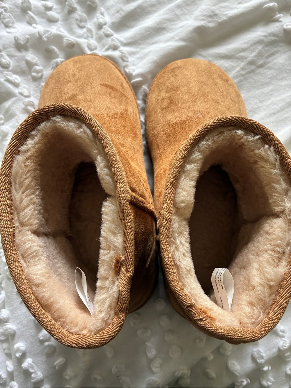 Classic Suede Faux-Fur Lined Ankle Boot - Chestnut - Picture 6 of 6